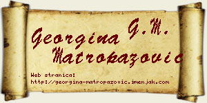 Georgina Matropazović vizit kartica